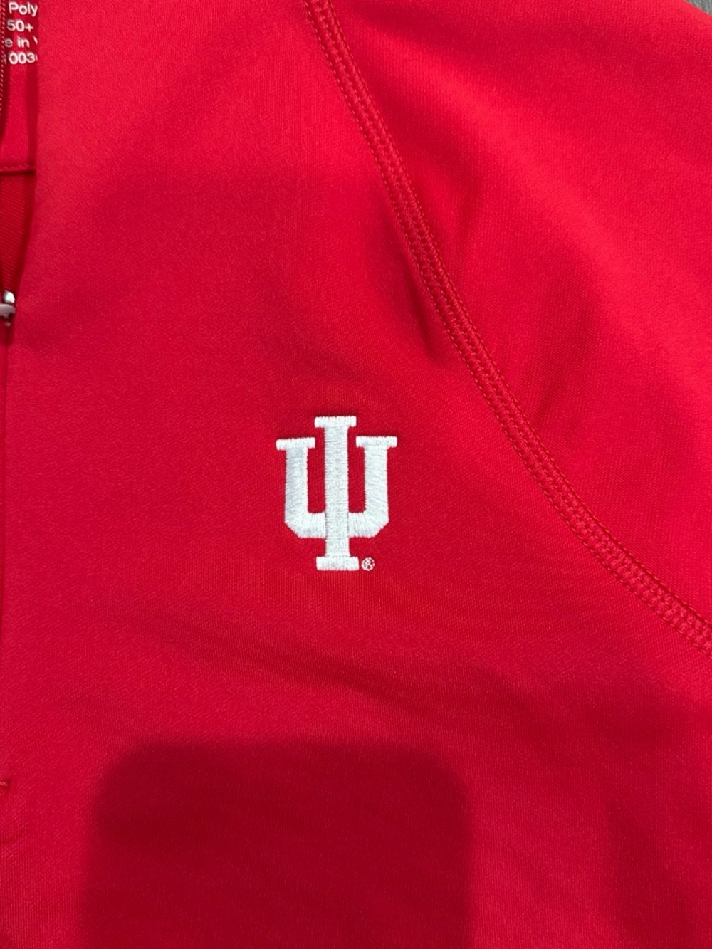 Women’s Peter Millar Indiana University golf quarter zip in red, sz M worn once - Picture 2 of 4